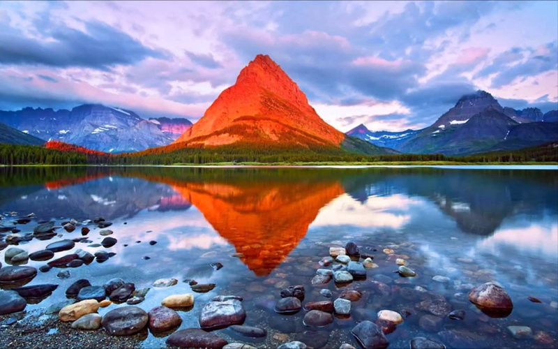environment, beauty in nature, grinnell, cloud - sky, travel destinations, tranquil scene, no people, mount, rock, 2K, glacier, mountain peak, mountain