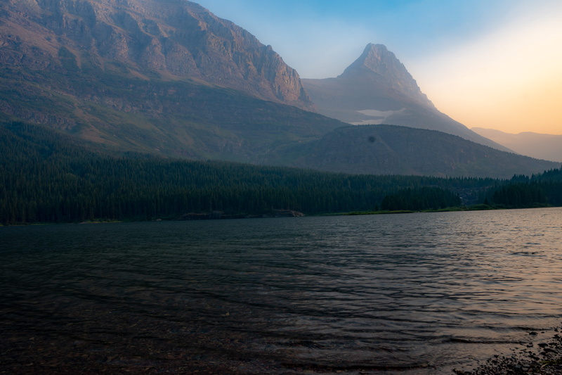 remote, glacier national park - grinnell glacier hike, waterfront, water, tranquil scene, no people, lake, mountain peak, sky, beauty in nature, 5K, environment