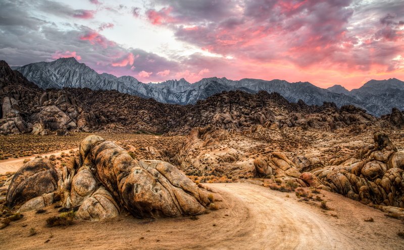 solid, Alabama, beauty in nature, 5K, sky, mountain, climate, tranquil scene, Road, cloud - sky, mountain range, no people, semi-arid, rock, mount whitney