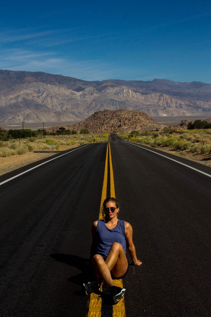 bishop, road, scenic, explore, diminishing perspective, highway 395, hwy 395, alabama hills, road marking, leisure activity, mountain range, landscape
