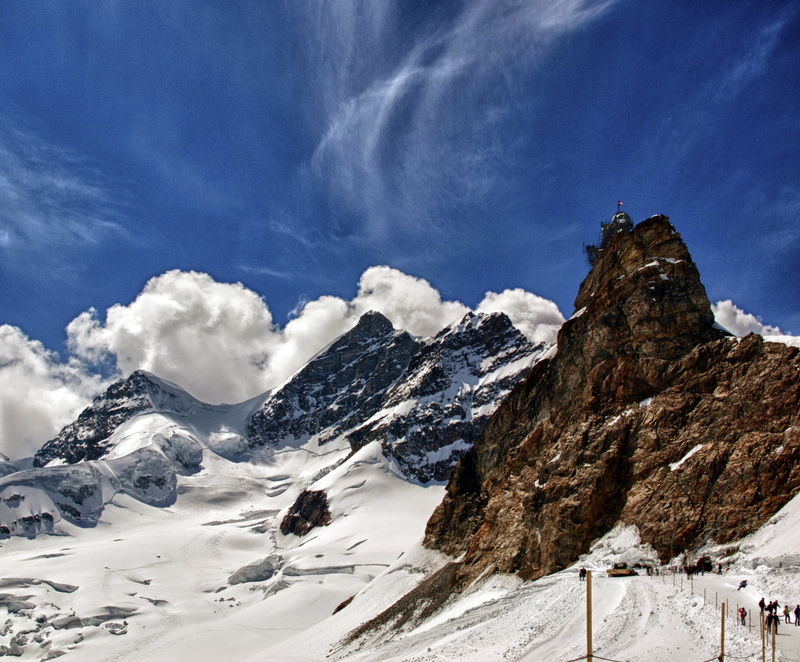 Landscape, scenics, Sphinx, Switzerland, UNESCO, nature, Swiss, Jungfrau, Olympus, winter, blue, europe, Jungfraujoch, Mountain, 2K, World Heritage, photo
