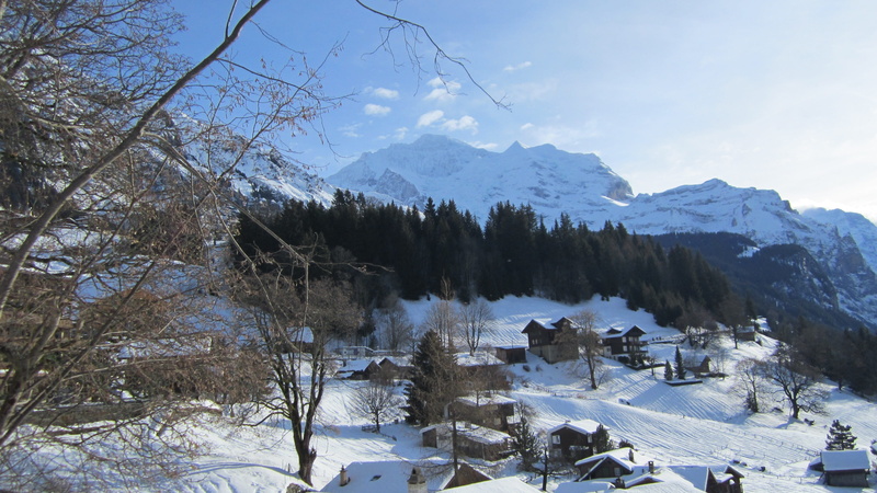 no people, beauty in nature, Mountain, weather, scenics - nature, building, switzerland, winter, Jungfrau, tree, jungfrau mountain, sky, cold temperature