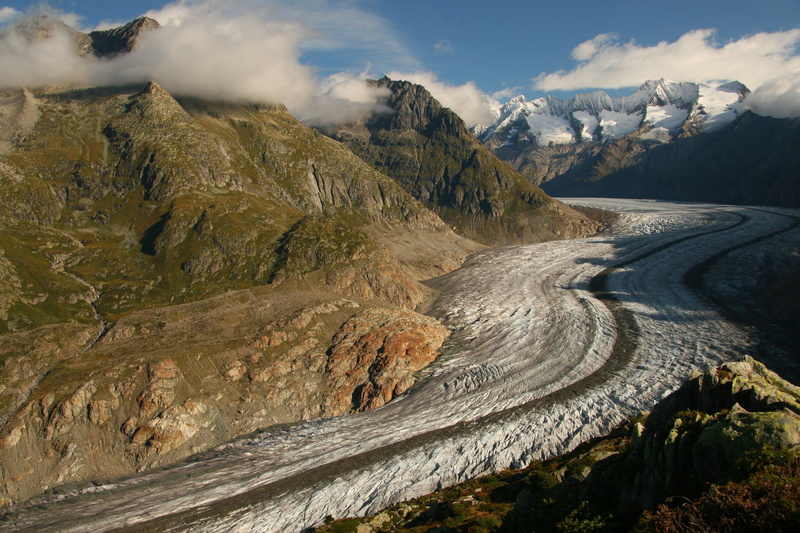 mountain road, road, nature, mountain range, 2K, water, outdoors, scenics - nature, mountain, day, environment, remote, high angle view, idyllic, aletsch glacier