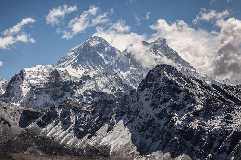 clouds, snow, Chomolungma, Everest, nature, 1080P, mountains