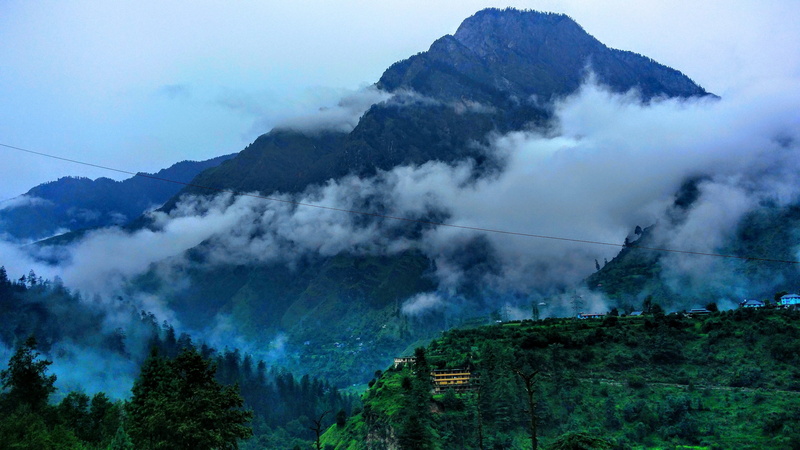mountain, smog, travel destinations, forest, landscape, scenics - nature, mountain peak, fog, travel, nature, scenery, tourism, himachal, beauty in nature