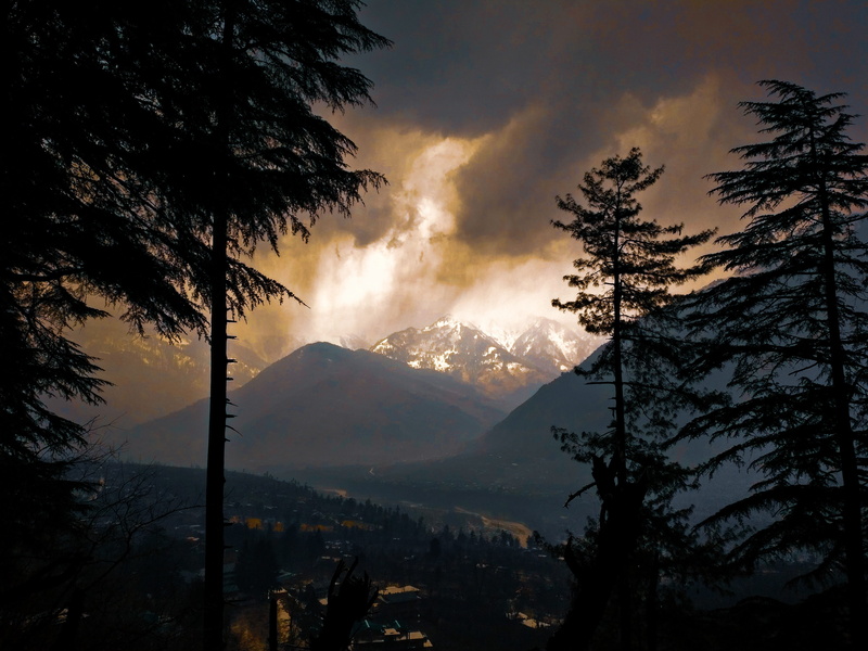 manali, non-urban scene, tree, 4K, nature, tranquil scene, scenics - nature, no people, plant, cloud - sky, india, mountain peak, sky, mountain range