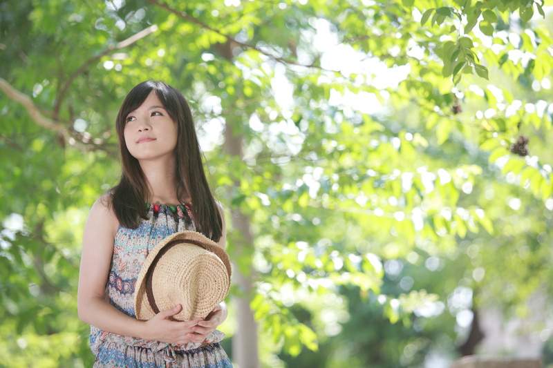 portrait, Taiwan, women, focus on foreground, nature, waist up, beauty, long hair, looking, young adult, adult, one person, young women, hair, contemplation