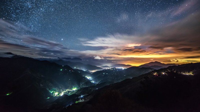 Taiwan, hehuanshan, night, 1080P, mountains