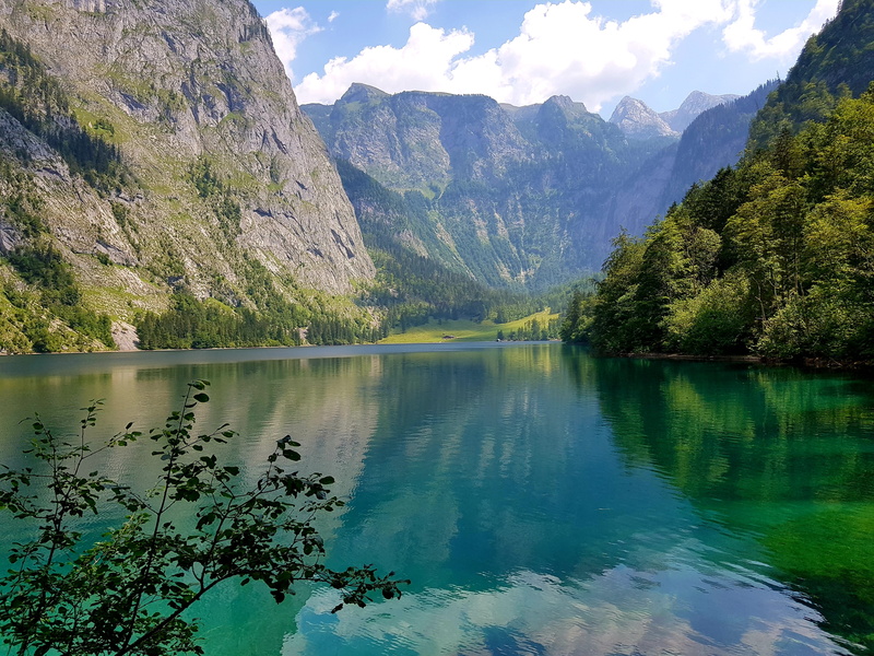 mountain, valley, 4K, non-urban scene, mountain range, sky, no people, abies, tranquil scene, königssee, schönau, berchtesgadener land, lake, fir, beauty in nature