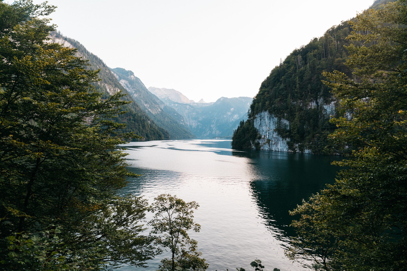 scenics - nature, beauty in nature, lake, plant, tree, schönau am königssee, no people, river, mountain range, königssee, hike, adventure, dolomites, mountain