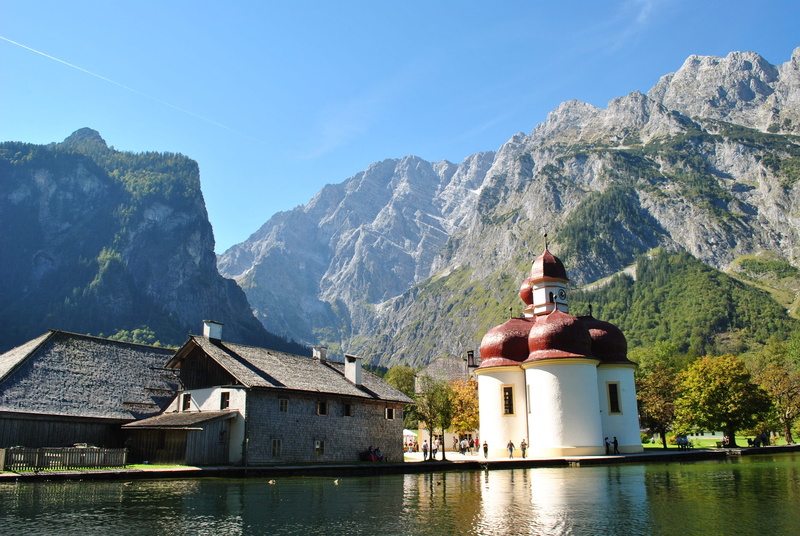 day, religion, mountain, königssee, berchtesgaden, alpine, 4K, no people, place of worship, water, belief, built structure, architecture, building exterior