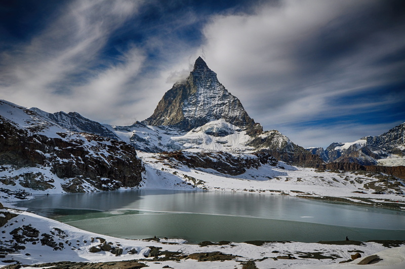 glacier, tranquil scene, matterhorn, mountain range, snow, landscape, gray, outdoors, nature, switzerland, cold, zermatt, no people, lake, environment