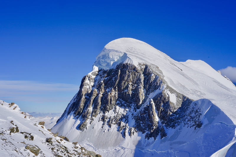 switzerland, blue, clear sky, landscape, ice, non-urban scene, sky, mountain, zermatt, mountain peak, day, tranquil scene, outdoors, architecture, white color
