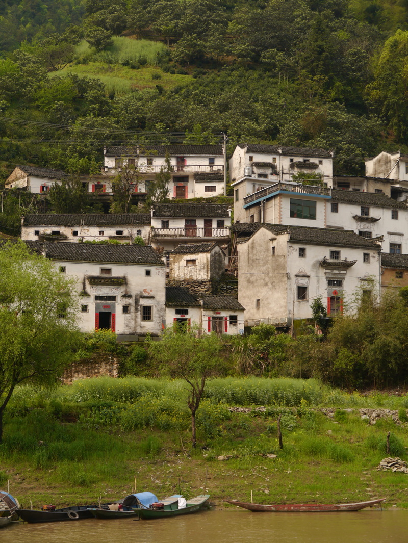 the ancient village, travel Locations, nautical vessel, Wharf, no People, architecture And Buildings, green color, tree, outdoors, Houses, Ancient, plant
