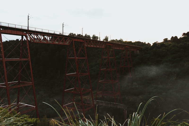 ohakune, deterioration, forrest, 5K, bridge, damaged, chilling, railway, run-down, tree, ruined, built structure, building, ambient, sky, grass, ruapehu