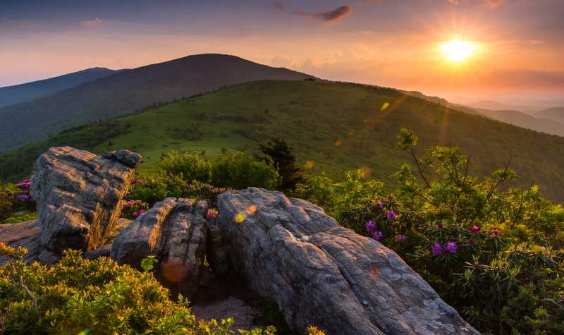 2K, Appalachian Mountains, Roan Mountain, mountains, Roan Mountain State Park, sunset, Tennessee, Appalachian, Tn