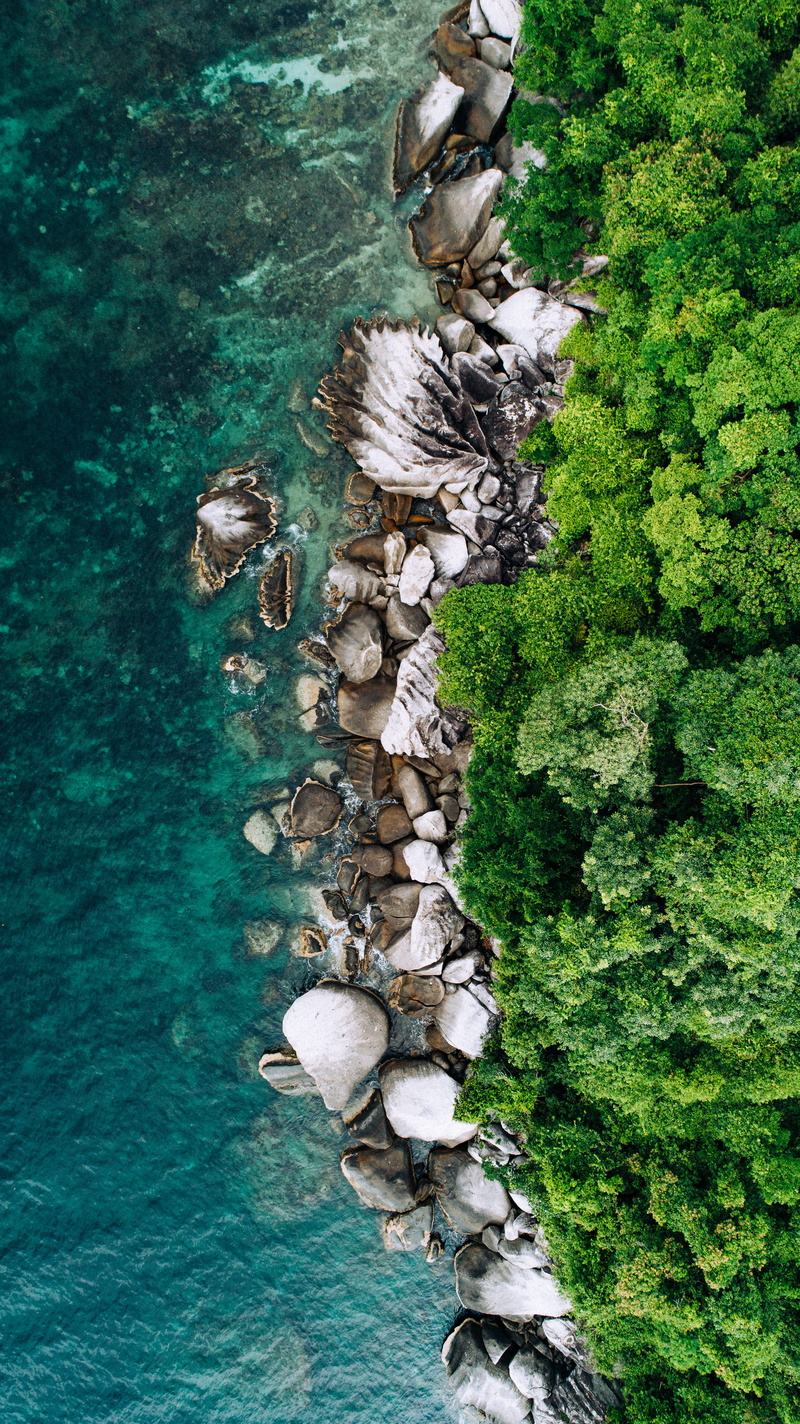 shore, green Color, outdoors, sea side, coastline, rocky shore, sea, travel, drone view of sea, se, scenics, beach, day, stone - Object, blue, drone view