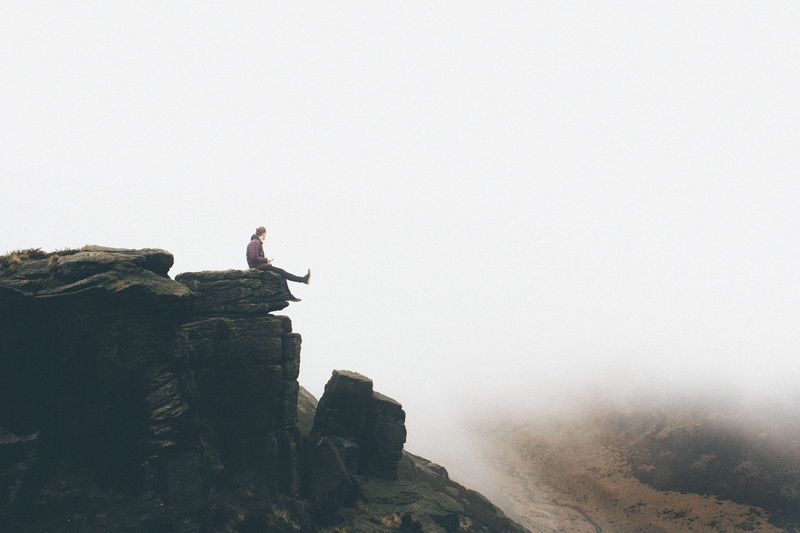 rock - object, nature, full length, hiking, chill, adventure, 5K, rock formation, leisure activity, copy space, people, man, cliff, land, mountain, at the edge of