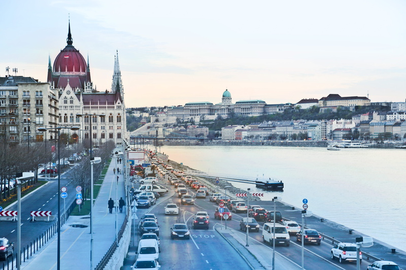 drive, sky, hungarian, landscape, europe, 2K, side, side view, daytime, land vehicle, danube river, water, way, cityscape, motor vehicle, street, cars