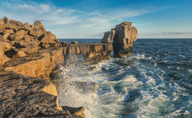 ocean, no people, beauty in nature, rock formation, non-urban scene, nature, solid, sky, body, motion, gray, coastline, eroded, atlantic Ocean, scenics - nature
