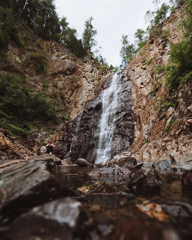 falling, rapid, leaf, plant, blue, landscape, rock - Object, sky, tree, rocky waterfall, summer, rock, flowing Water, explore, water, moss, clif, no People