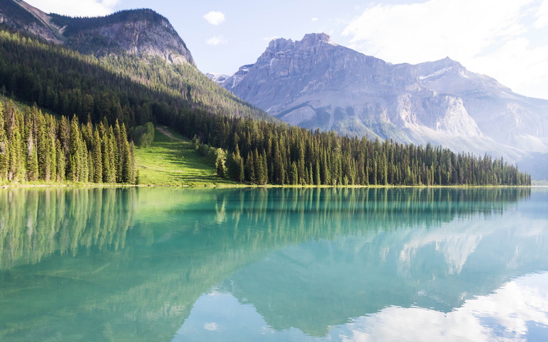 landscape backgrounds, mountains, trees, download 3840x2400 mountains, lake peyto, 4K