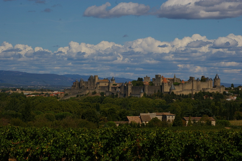 2K, day, outdoors, sky, france, nature, tree, old, plant, the past, land, clouds, carcassonne, ancient, cloud - sky, built structure, architecture, history