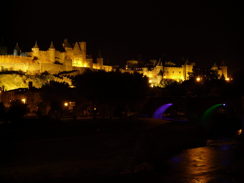 the past, pinnacle, wall, illuminated, cityscape, night, travel destinations, building exterior, tree, Architecture, water, 2K, fortress, lighting, castle