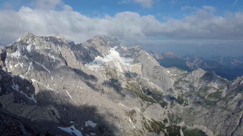mountain peak, day, scenics - nature, tranquility, Massif, rocky, outdoors, beauty in nature, alpine, cold temperature, garmisch, mountain range, steep