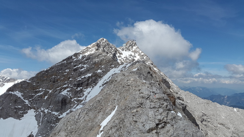 view, environment, non-urban scene, weather stone, rocky, rock, mountain climbing, winter, europe, allgäu, zugspitze massif, 4K, height, mountain, sky