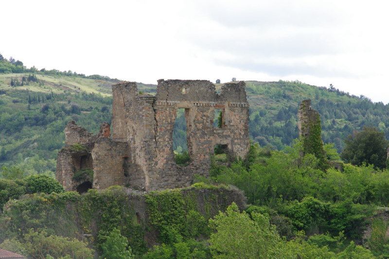 old ruin, outdoors, tree, no people, land, Country, ancient civilization, architecture, plant, travel, growth, mountain, nature, abandoned, cathar country