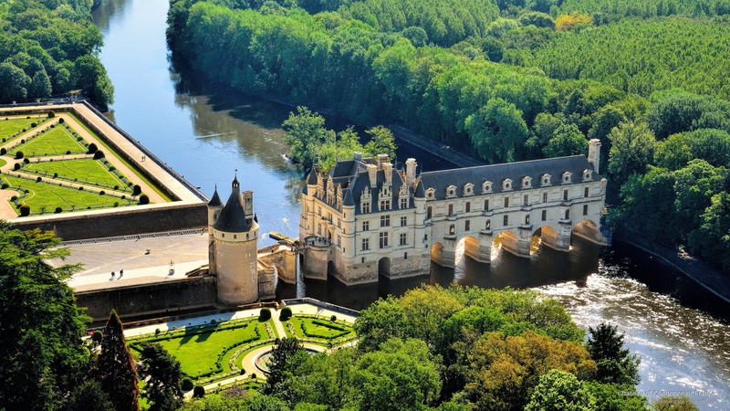 chateau, france, Architecture, 2K, chenonceau