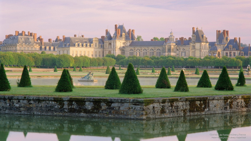 france, chateau, Architecture, de, fontainebleau, 2K