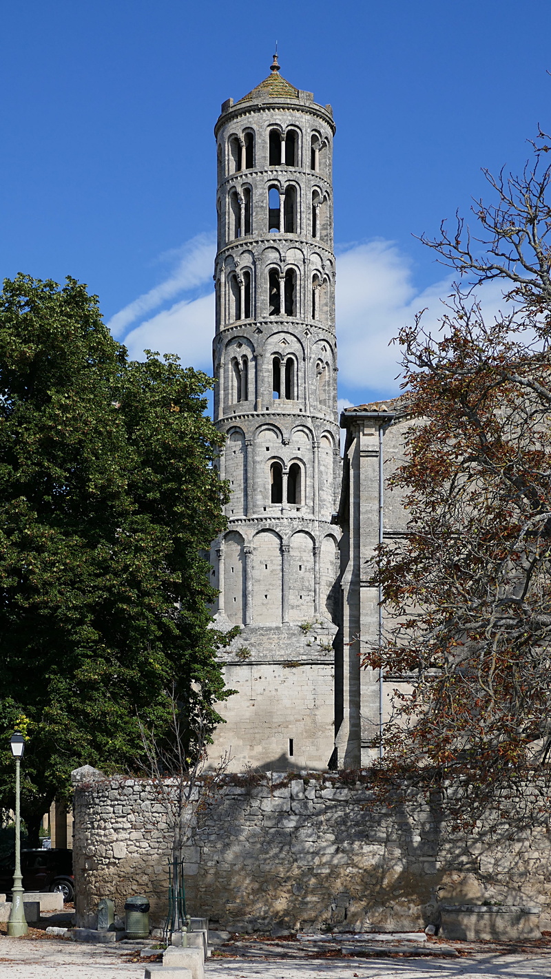 Tower, languedoc-roussillon, building, religion, architecture, belief, exterior, no people, medieval, saint-théodorit cathedral, spirituality, nature, tree