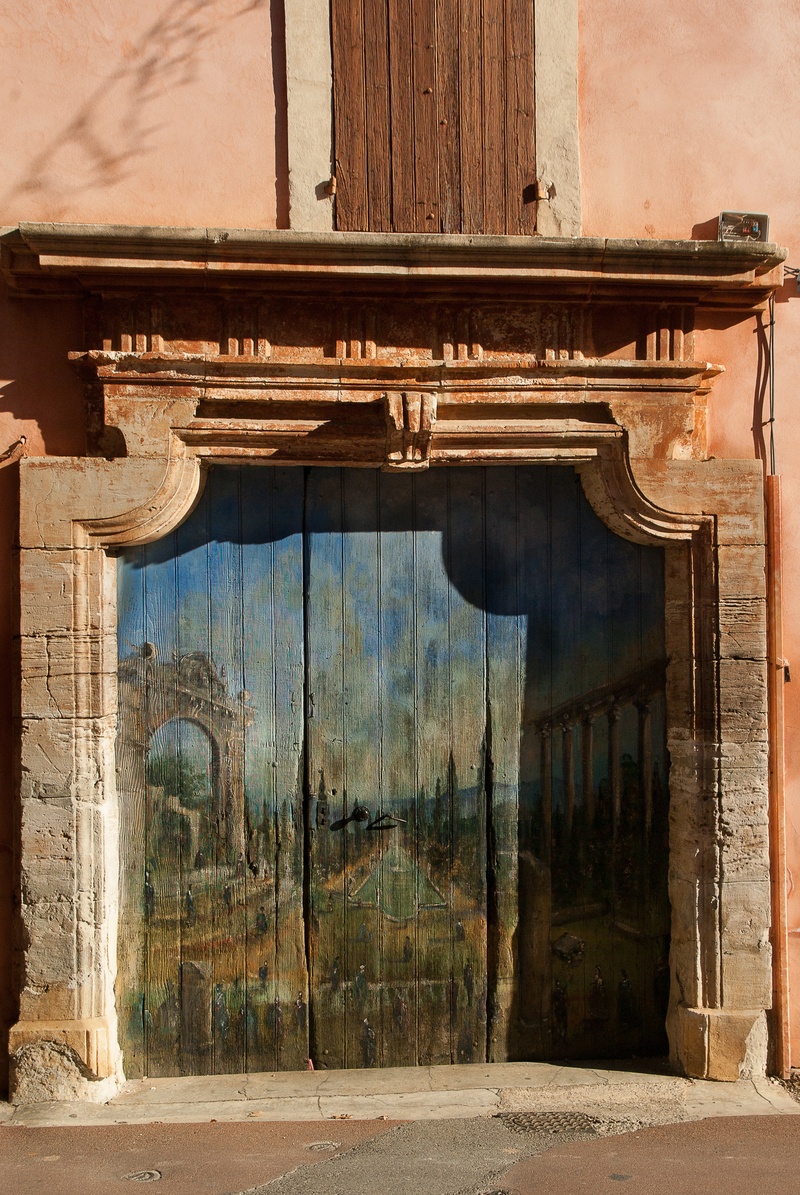building, day, sunlight, outdoors, building exterior, old, built structure, abandoned, architectural column, roussillon, wood - material, nature, entrance