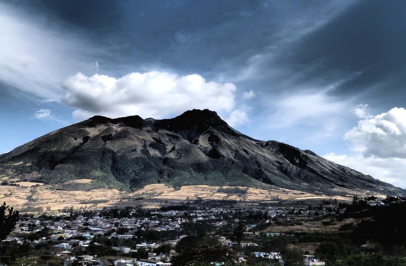 top, mountain peak, volcano, mountain range, non-urban scene, 1080P, imbabura, cloud - sky, winter, day, landscape, sky, cold temperature, beauty in nature