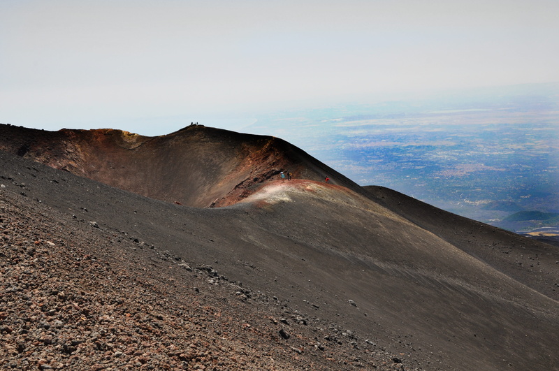 sulfur, climate, nature, horizon, ash, beauty in nature, tranquil scene, cloud - sky, stone, sky, crater, an extinct crater, volcano, sicily, day, mountain