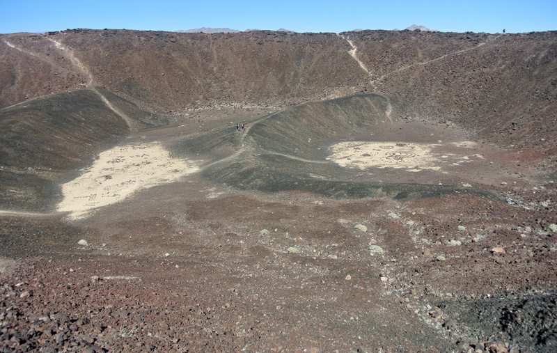environment, land, pollution, non-urban scene, crater, rock - object, physical geography, tranquility, extinct, volcano, geology, landscape, san bernardino county