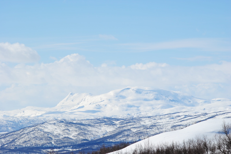 snow landscape, sweden, scenics - nature, sunshine, beauty in nature, swedish mountains, landscape, himmel, mountain peak, Hemavan, Swedish, day, tranquility