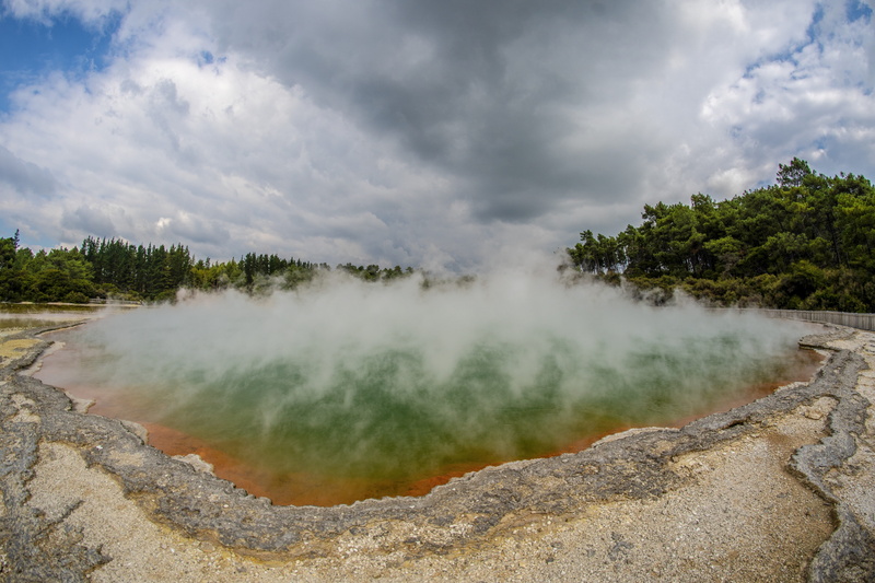 adventure, 5K, tranquil scene, nature, crater, sky, outdoors, heat - temperature, basin, eruption, nz, cloud - sky, geology, no people, power in nature