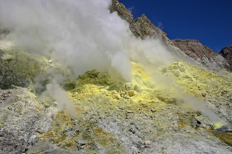 physical geography, volcano, whakaari / white island, volcanic crater, scenics - nature, power in nature, travel, sulphur, nature, outdoors
