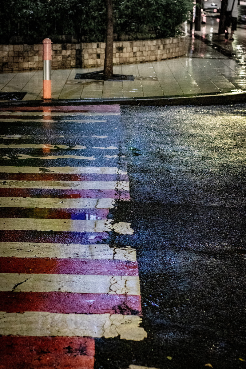 monsoon, surface level, no people, street photo, nature, water, road, transportation, architecture, surabaya, rainy season, human, street, reflection, cross walk