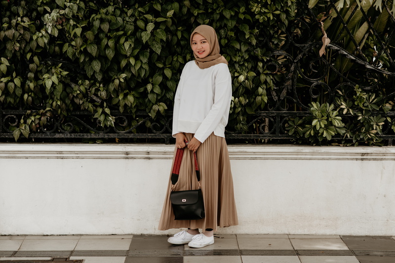 street, woman, adult, portrait, 5K, one person, nature, young women, long, front view, footwear, surabaya, wearing, young adult, standing, plant, looking at camera