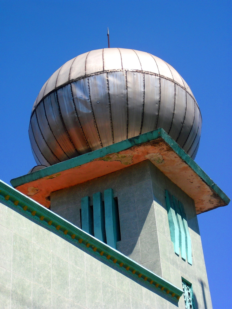 historic, day, belief, indonesia, clear sky, architecture, no people, old, sky, sunlight, surabaya, turquoise colored, building exterior, storage tank
