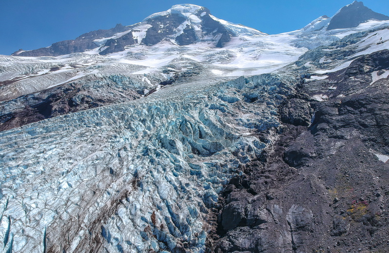 easton glacier, nf-39, beauty in nature, boulder glacier, glacier travel, nature, mountain (geographical feature category), mountain peak, washington, no people