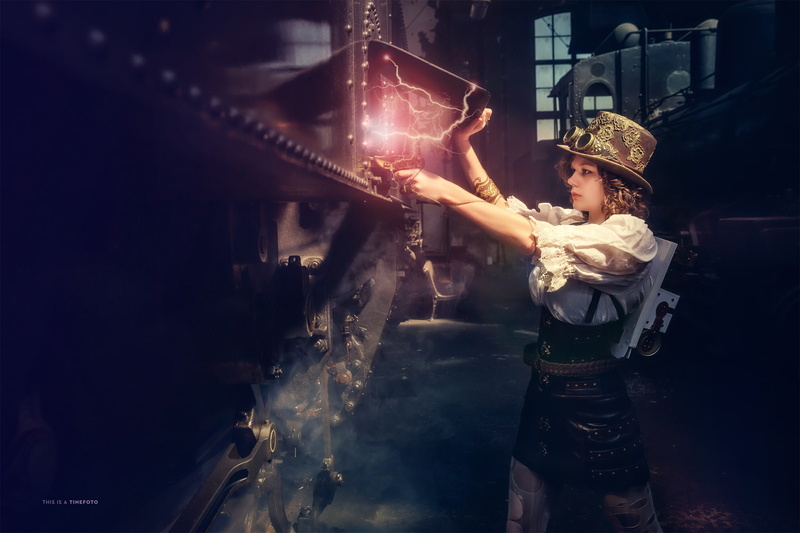steampunk, creative, girl, 1080P, category