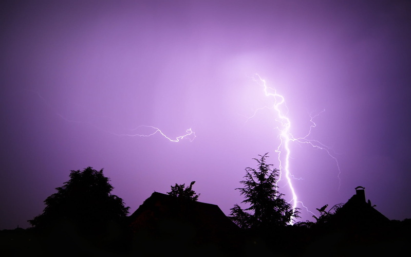 tree, low angle view, nature, electricity, halloween, thunderstorm, dark, blue, astronomy, bright, power, lightning, storm, space, communication, dusk