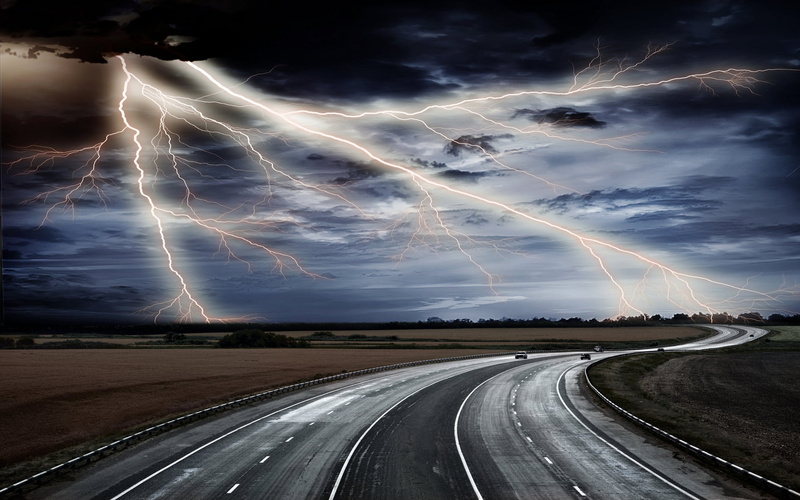 night, nature, dark, power in nature, no People, dusk, street, sky, car, PLAIN, TRACK, light - Natural Phenomenon, speed, landscape, driving, thunderstorm
