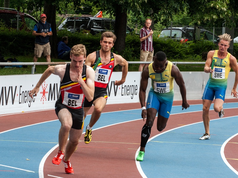 category, lifestyles, men, track and field, sport, athletics, effort, 2K, running, women, full length, running track, healthy lifestyle, day, competition