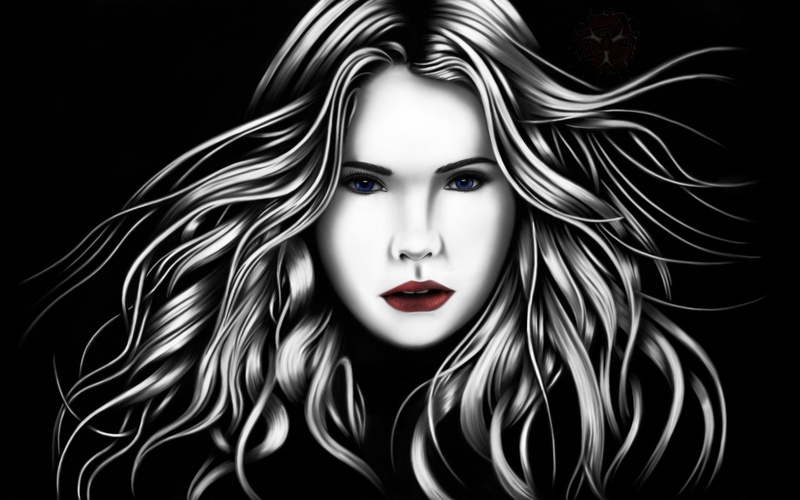 black background, fashion, beautiful woman, portrait, hair, human face, women, headshot, young adult, beautiful people, luxury, Ashley Benson, digital art